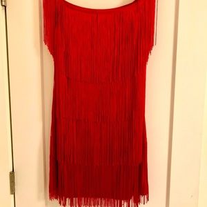 Boston Proper Fringe Cocktail Dress